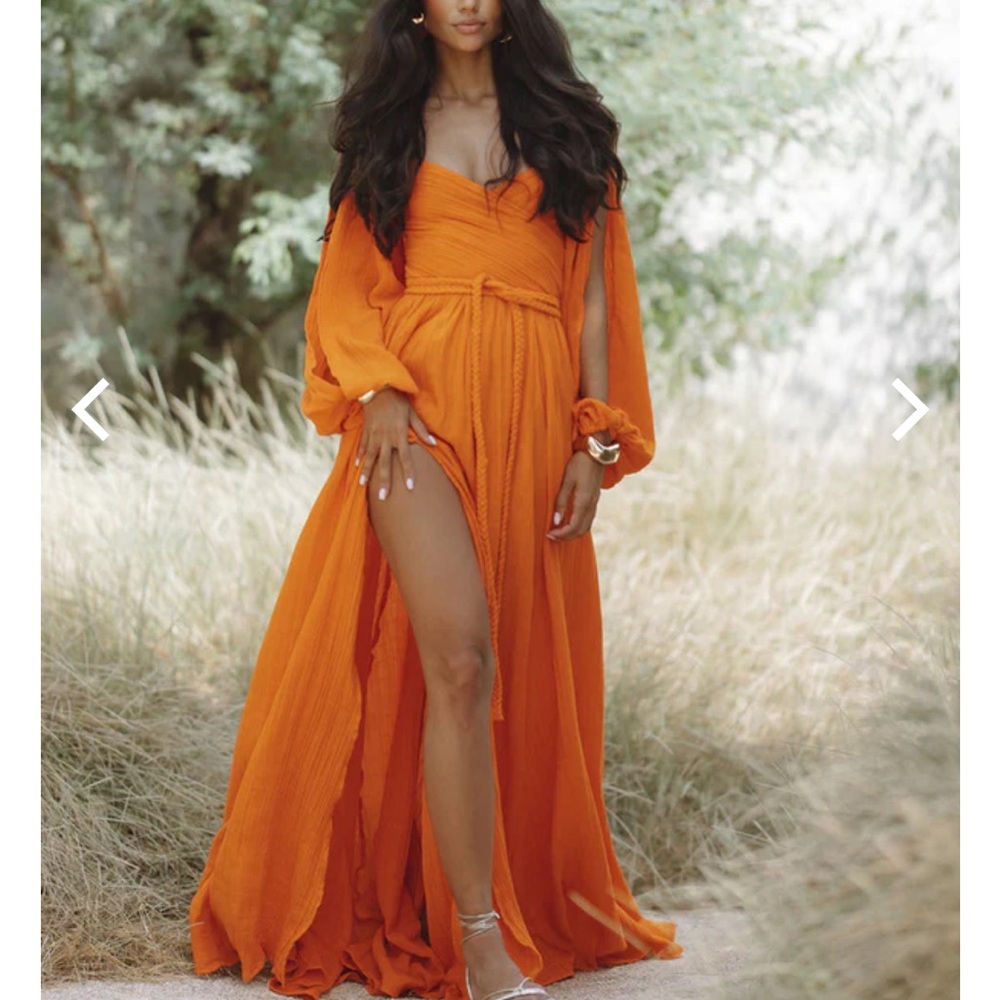 Orange Chic Le Frique flowy maxi dress XS/S